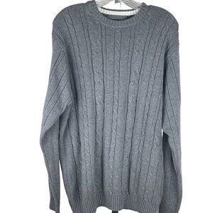 Oscar de la Renta mens sweter cable knit Large like new 44 chest 100% cotton